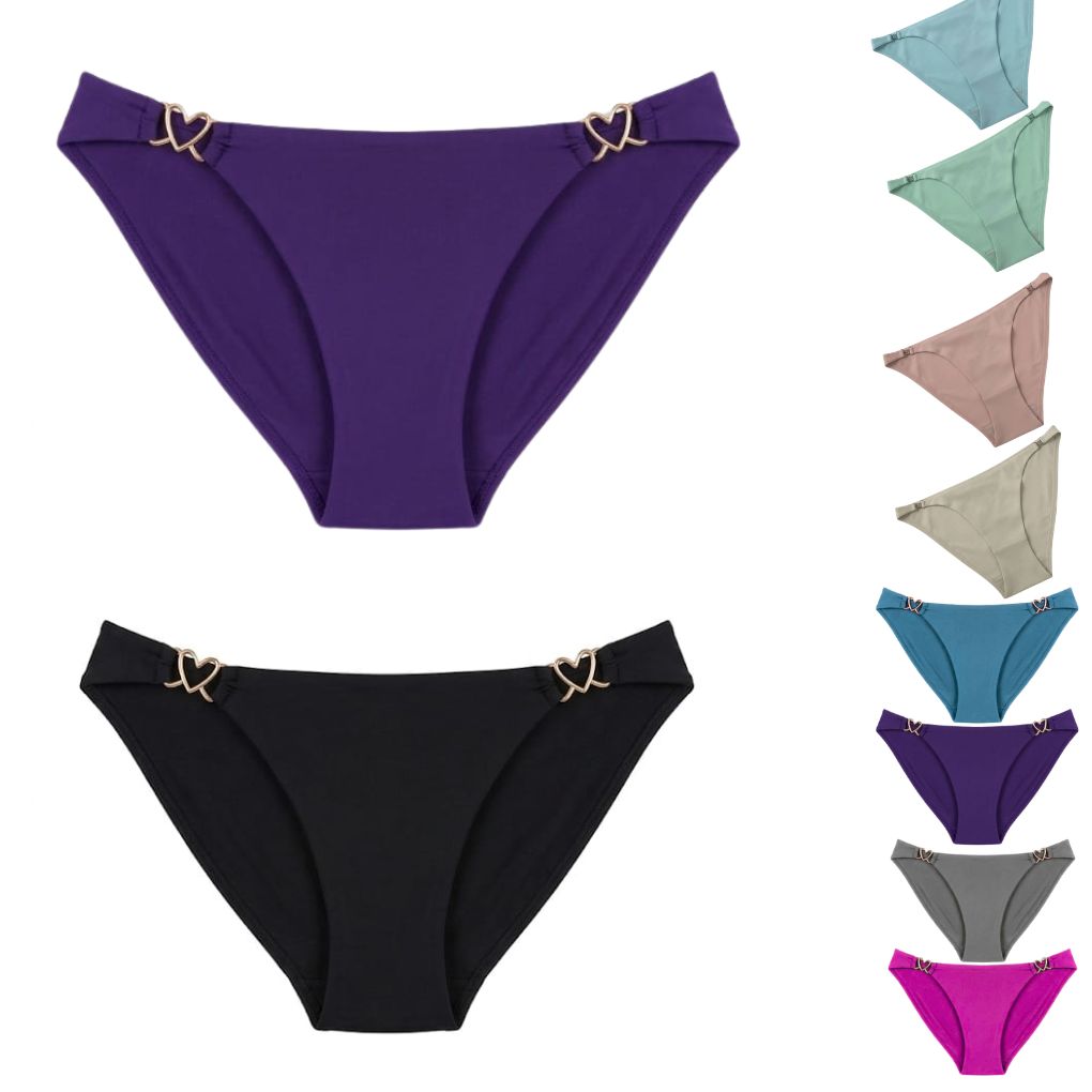 Lot de 2 Culottes Élégantes avec Détails Bijoux (couleur aléatoire)