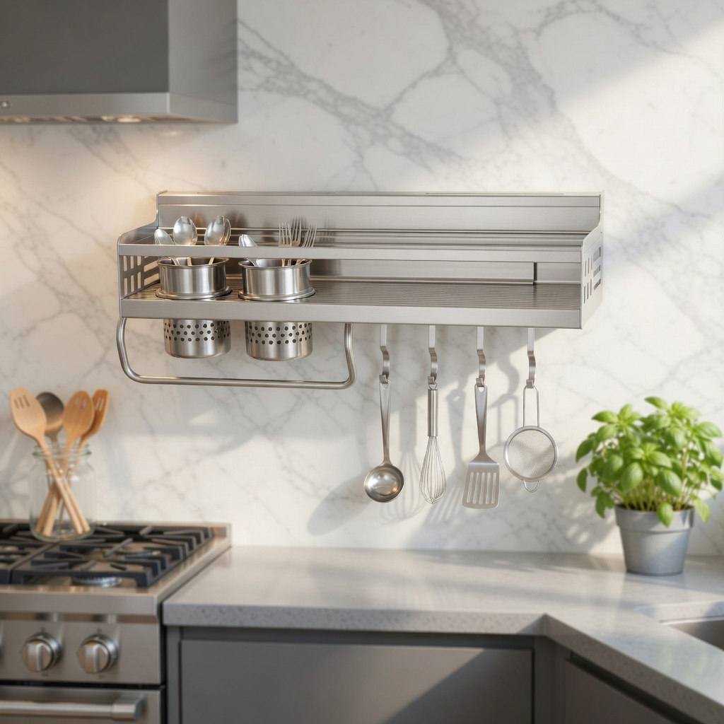 Support de rangement pour épices et ustensiles de cuisine, pratique et organisé