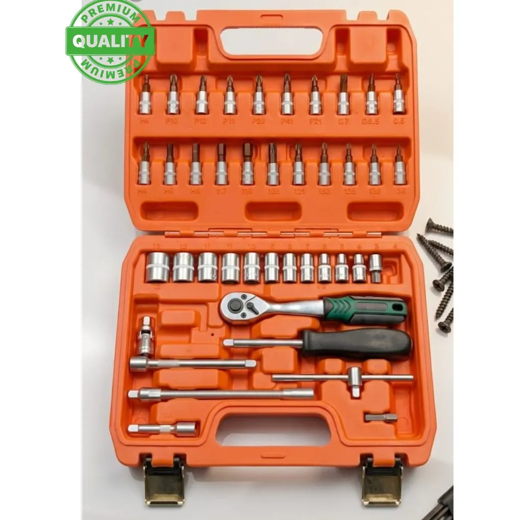 46 pcs Coffret Complet de Douilles et d'Embouts de Précision pour Mécanique et Bricolage