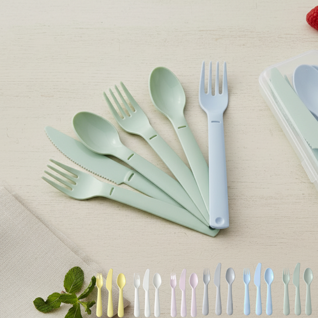 Joyeux repas Ensemble de couverts colorés pour enfants ( colleur aléatoire)