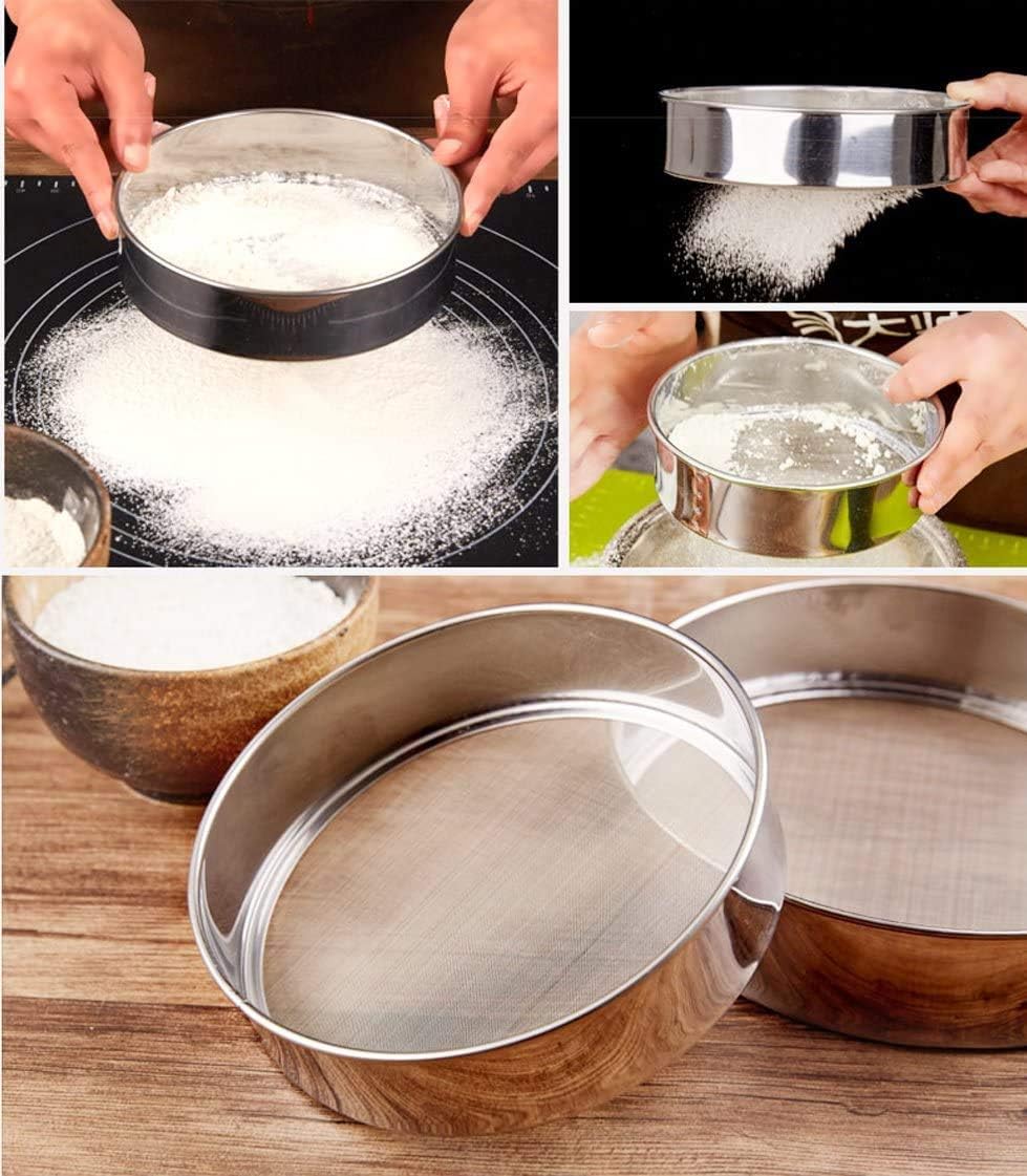 Set de 6 tamis de cuisine en acier inoxydable, tailles variées pour filtrage précis