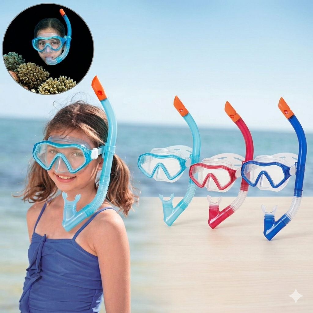 Masque et Tuba Haute Performance pour Enfants- coleur aleatoire