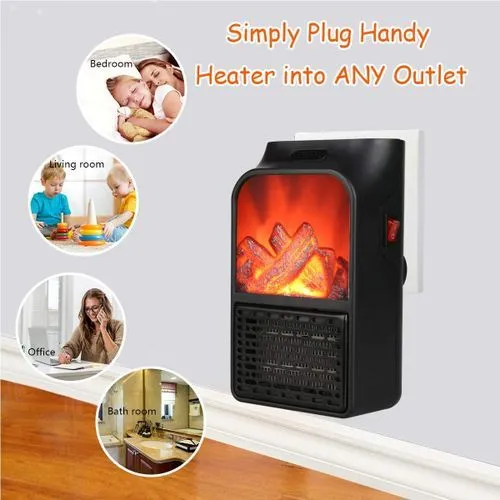 Chauffage Portable avec Effet Flamme LED