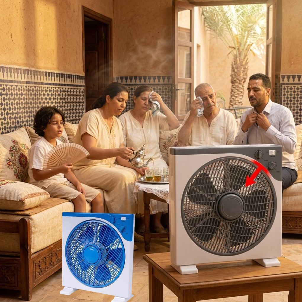 Ventilateur au sol Climatiseur Refroidisseur sans bruit 3 vitesses