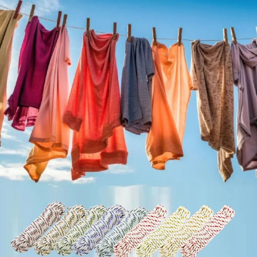 Corde à linge polyvalente 10m pour le séchage des vêtements