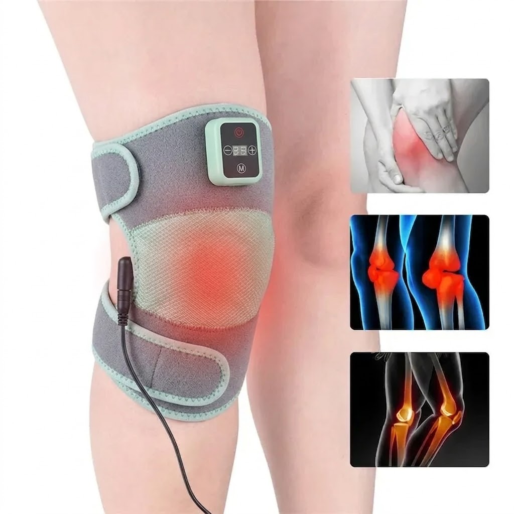 Masseur de genou avec chaleur pour soulager les douleurs articulaires Genouillère chauffante électrique