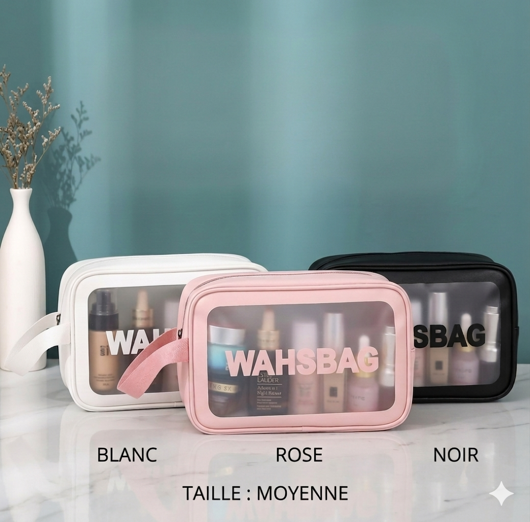 Trousse de Toilette Élégance Transparente  - coleur aleatoire