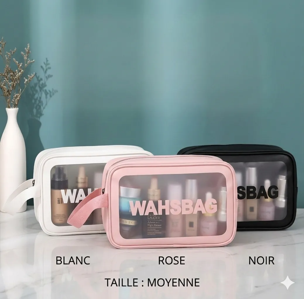 Trousse de Toilette Élégance Transparente  - coleur aleatoire