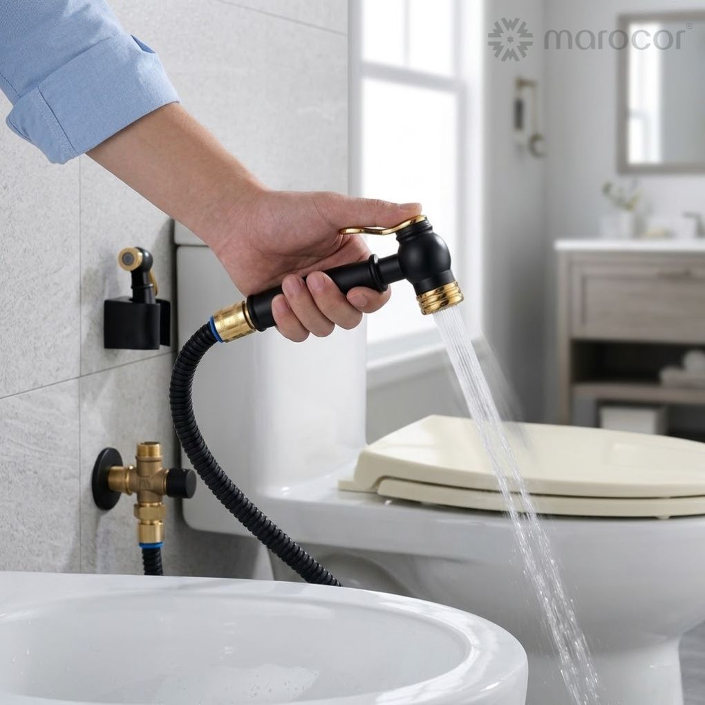 Douchette bidet à main pour salle de bain au design moderne et élégant inoxydable