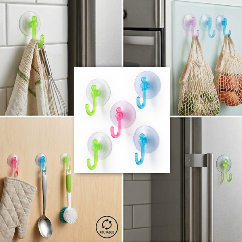 Crochet mural de suspension polyvalent pour rangement maison