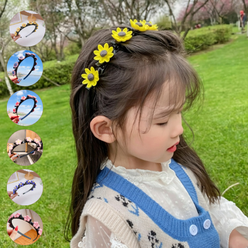 Bandeaux élastiques pour enfants et petites filles, accessoires de coiffure tendance et confortables (colleur désigne aléatoire)