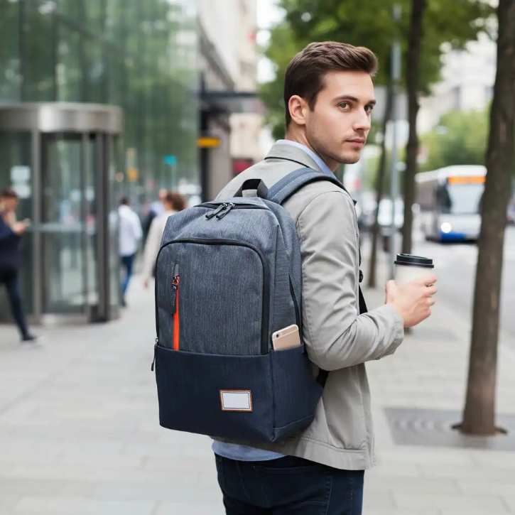 Sac à dos imperméable pour ordinateur portable multi-poches