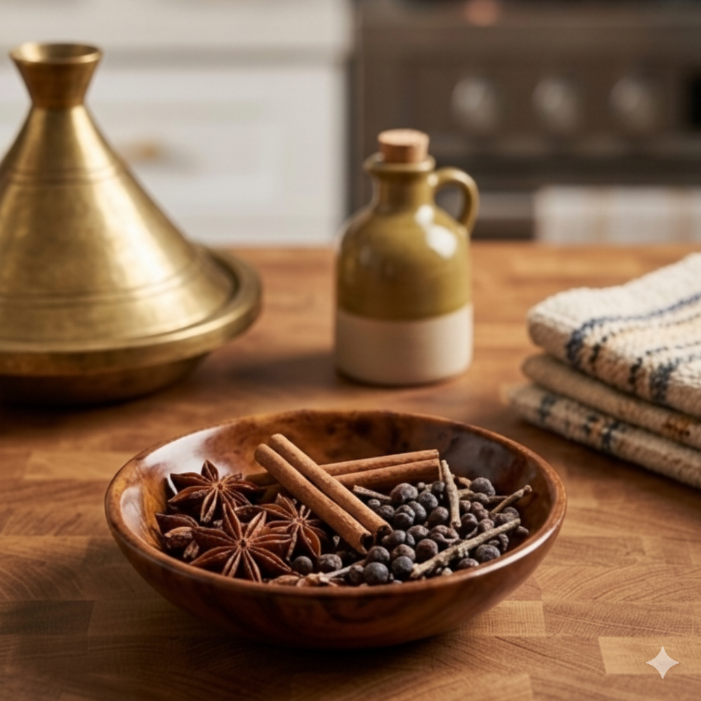 Pot à épices artisanal en bois de thuya parfumé