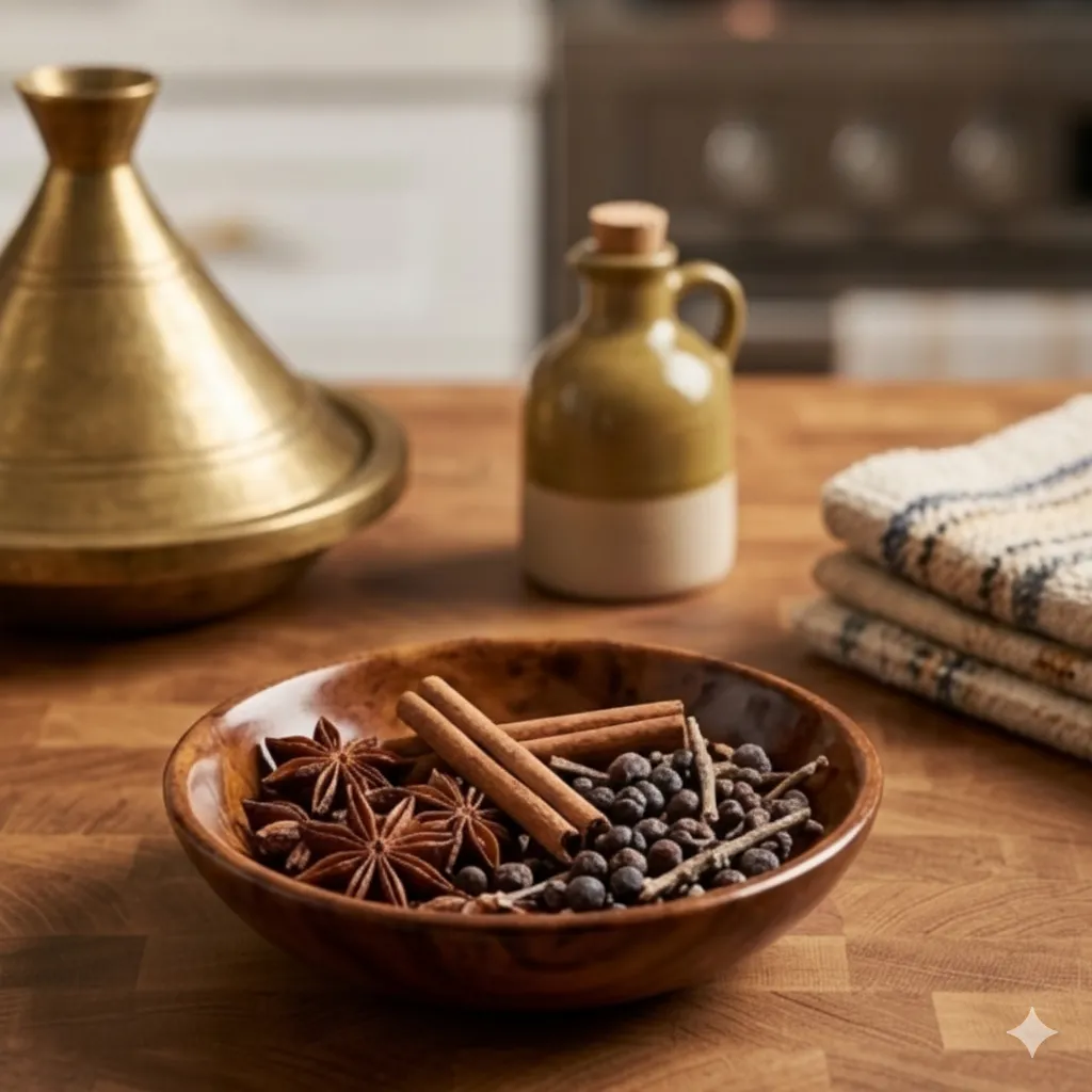 Pot à épices artisanal en bois de thuya parfumé
