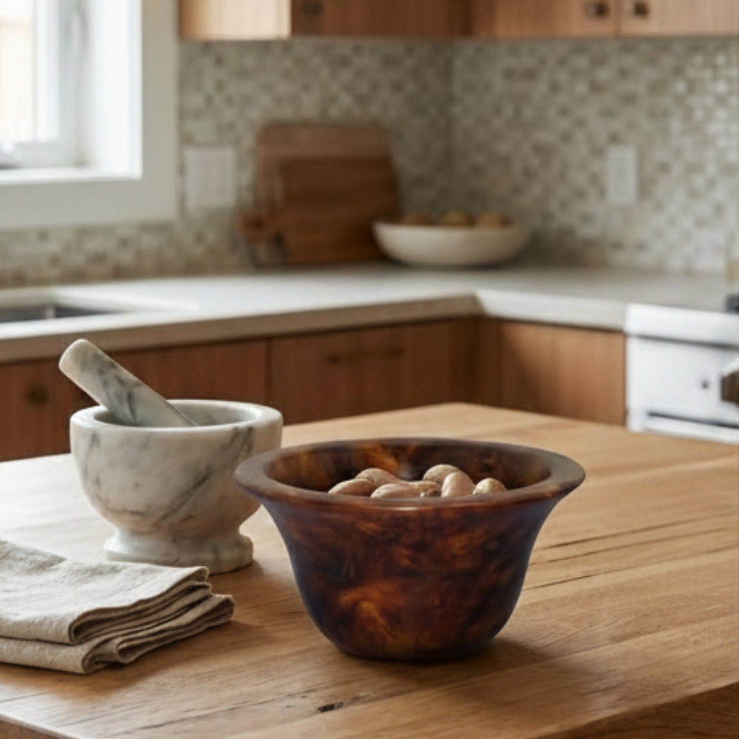 Bol artisanal en bois de thuya fait main