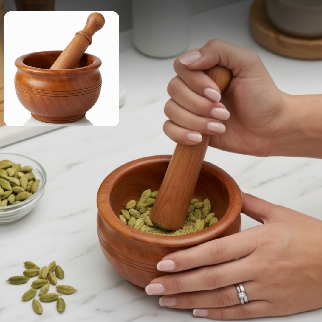 mortier artisanal traditionnel fait main au parfum de thuya