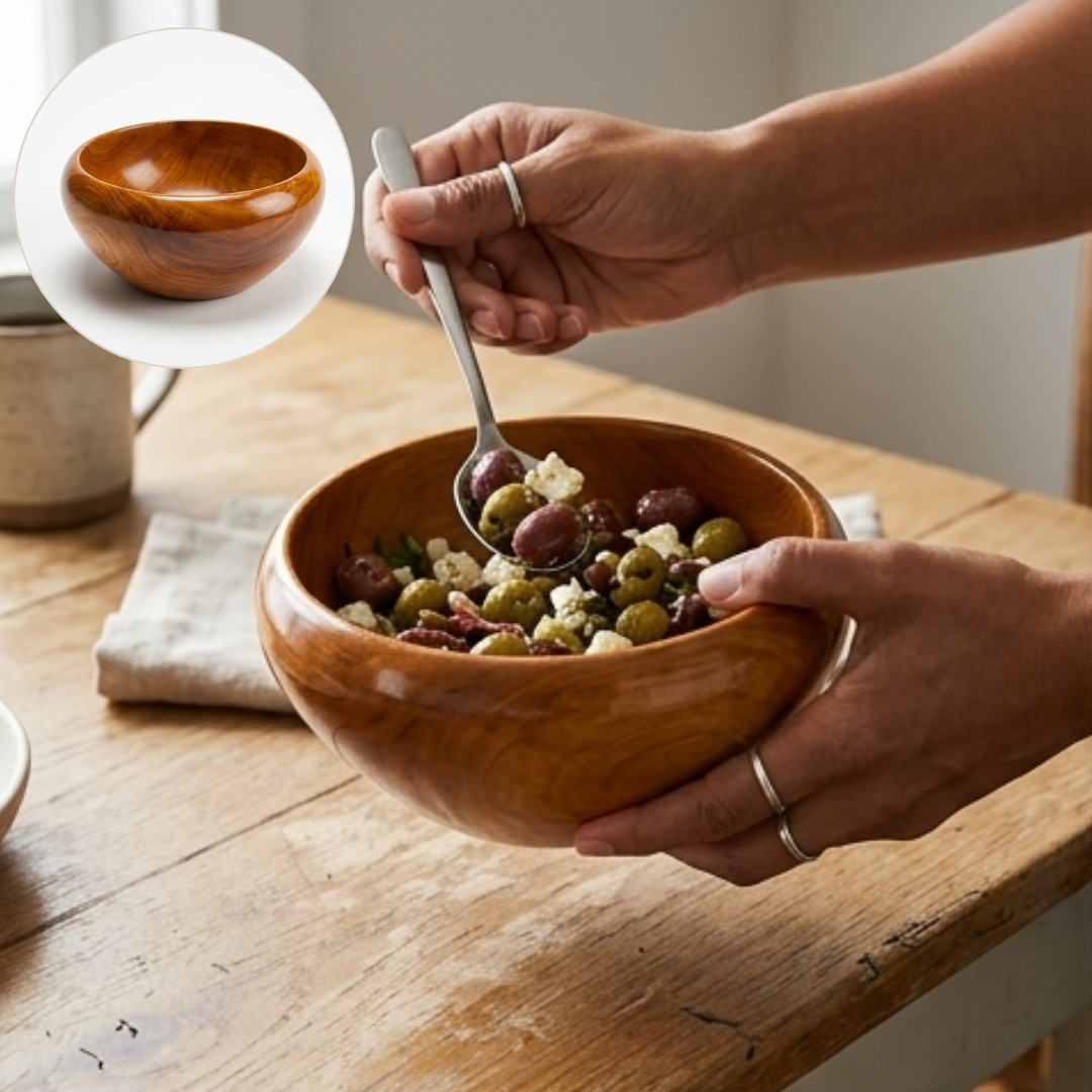 Bol alimentaire fait main avec parfum de thuya, usage multiple