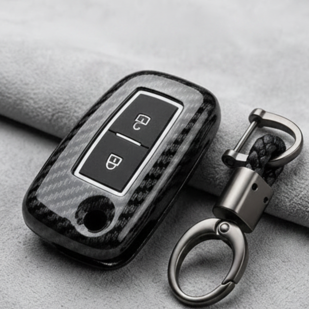 Coque de clé de voiture en fibre de carbone protection premium