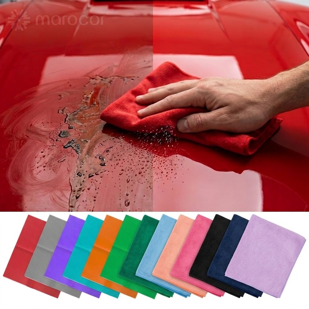 1 pcs Laquelle de ces serviettes nettoie le mieux les taches tenaces meilleure serviette microfibre pour votre voiture (couleur aléatoire)