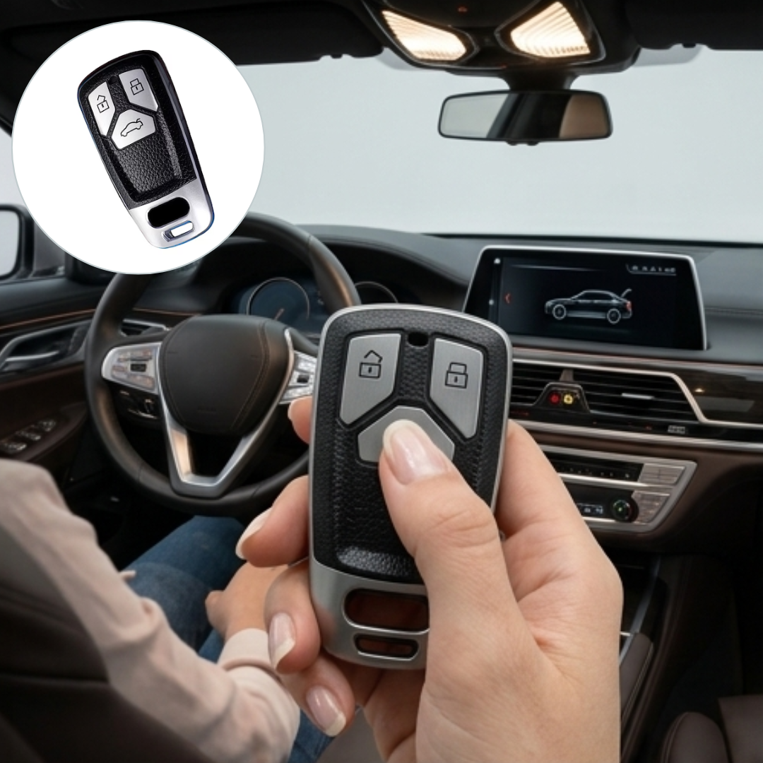 Étui de clé voiture en cuir TPU compatible Audi, protection élégante à 3 boutons
