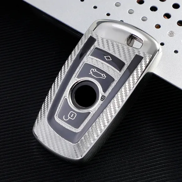 oque de protection de clé en fibre de carbone pour BMW