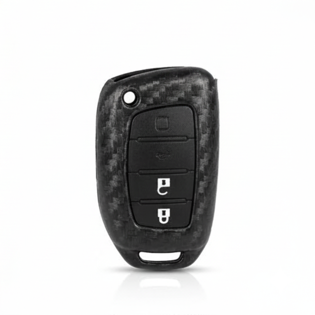 Coque de clé voiture luxe effet fibre de carbone compatible Nissan, Infiniti, Toyota, Hyundai/Kia