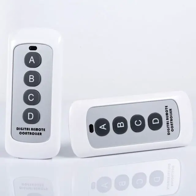 Télécommande sans fil 4 canaux ABCD avec porte-clés pour maison intelligente