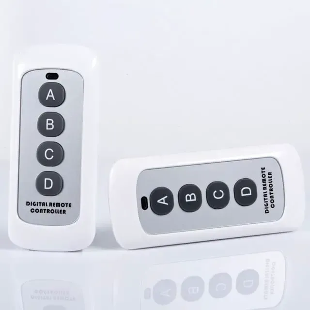Télécommande sans fil 4 canaux ABCD avec porte-clés pour maison intelligente