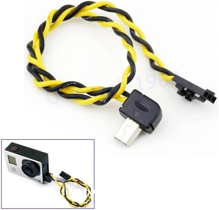 Câble mini USB 90° vers sortie AV FPV pour caméra GoPro