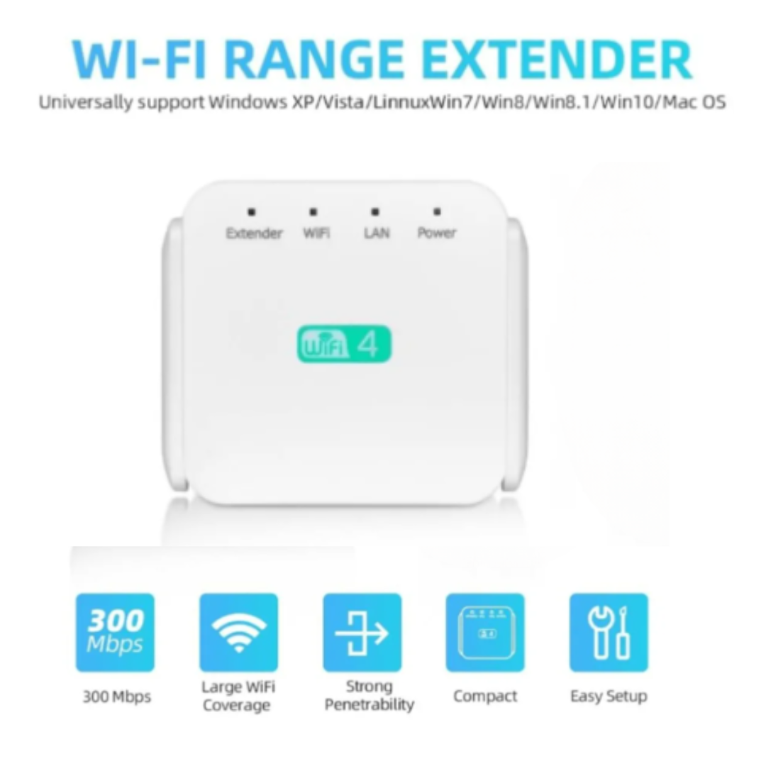 Amplificateur WiFi 300M 2,4 GHz double bande – Répéteur de signal pour maison et entreprise