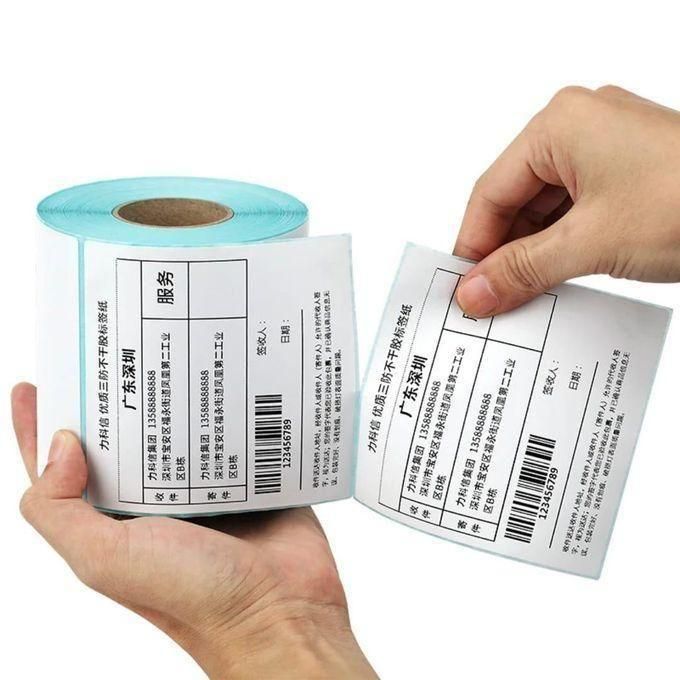 Rouleau d'Étiquettes Thermiques Autocollantes (100x100 mm) – 500 Étiquettes pour Expédition et Code-Barres