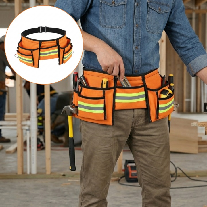 Sac de charpentier en toile renforcée double couche