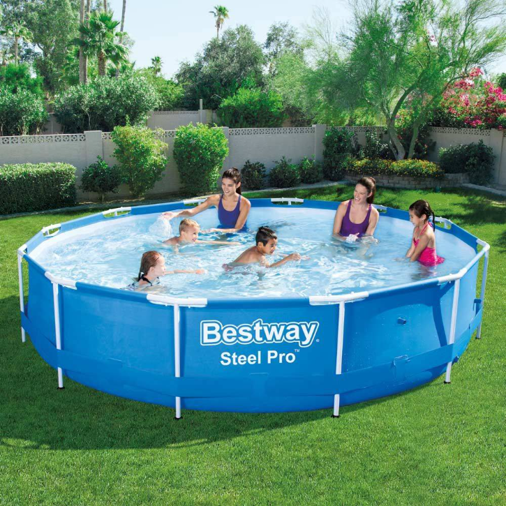 Piscine ronde hors-sol pour jardin et loisirs d’été