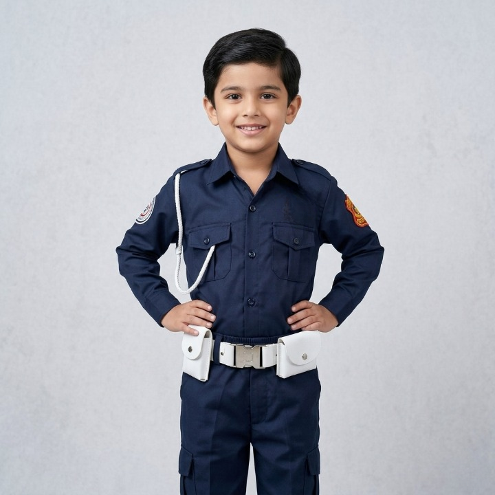 Costume de déguisement policier avec capuche pour jeux et fêtes
