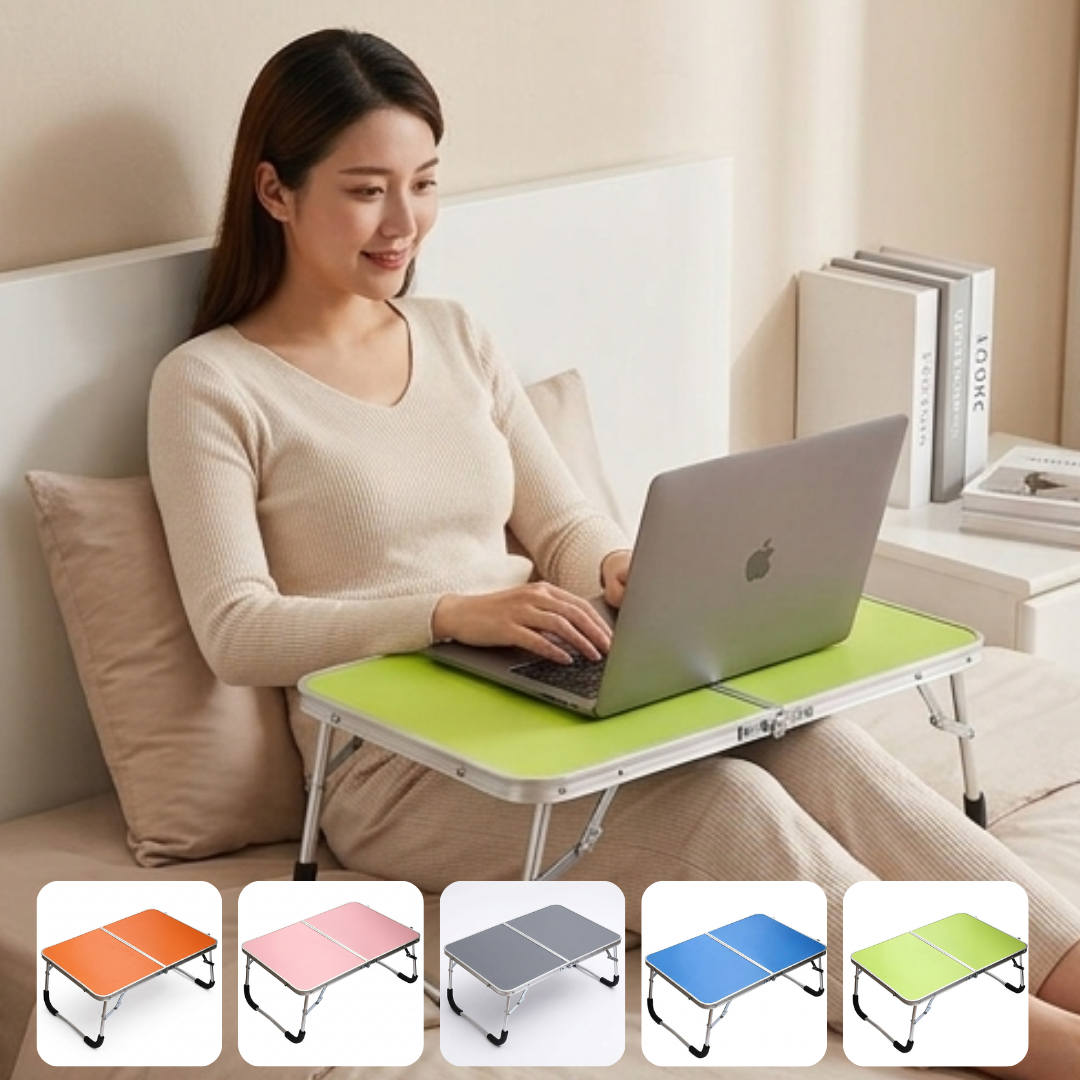 Table Pliante Compacte pour Ordinateur – Idéale pour Camping et Pique-niques (couleur aléatoire)