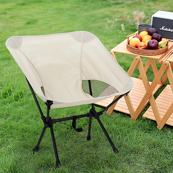 Chaise de Camping Pliante de Loisirs Portable avec Dossier – Sans Filet