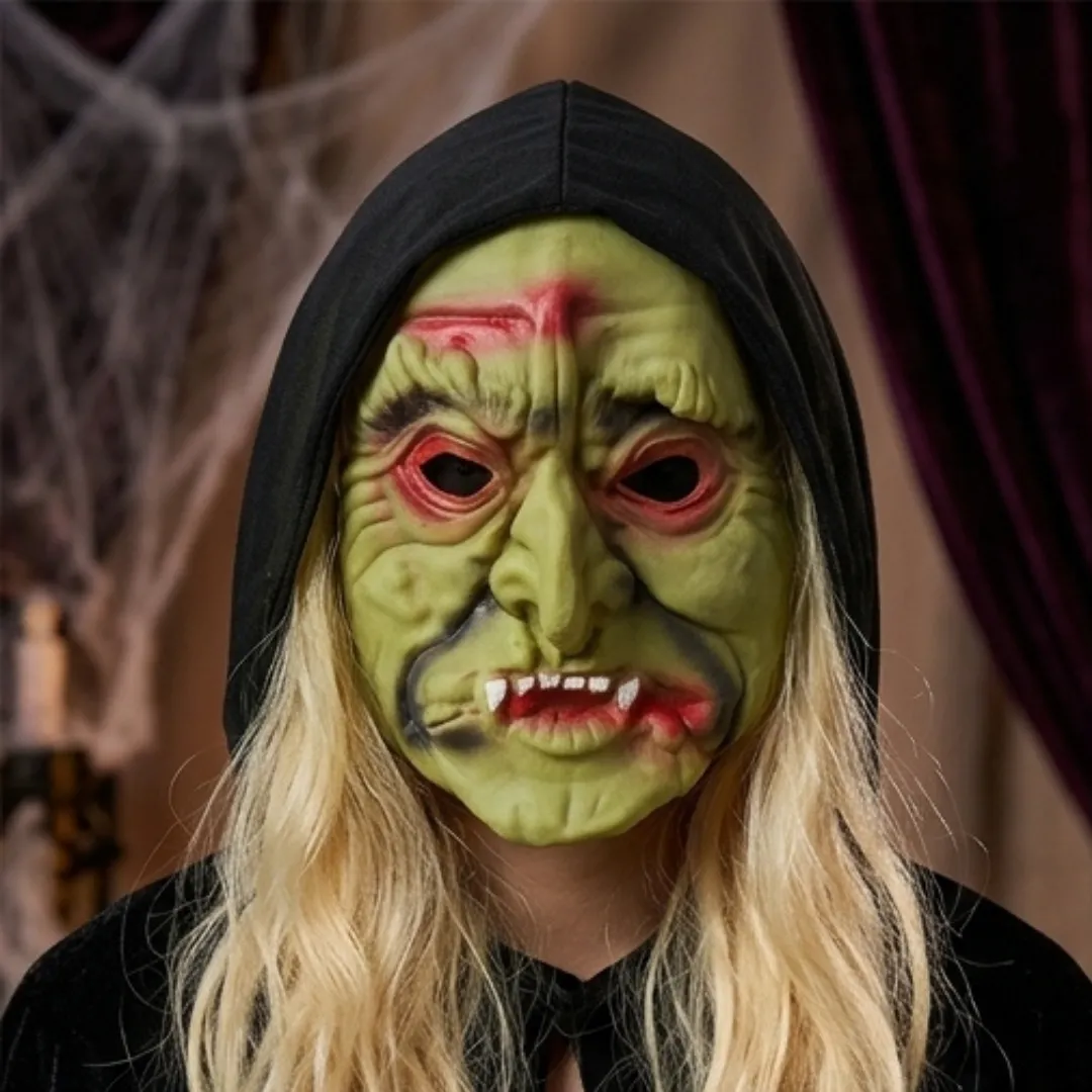 Masque de Visage Effrayant pour Halloween – Accessoire de Déguisement