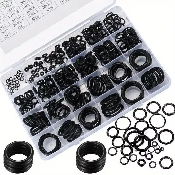 Kit d’Assortiment de 200 Joints Toriques – 15 Tailles de Joints d’Étanchéité en Caoutchouc