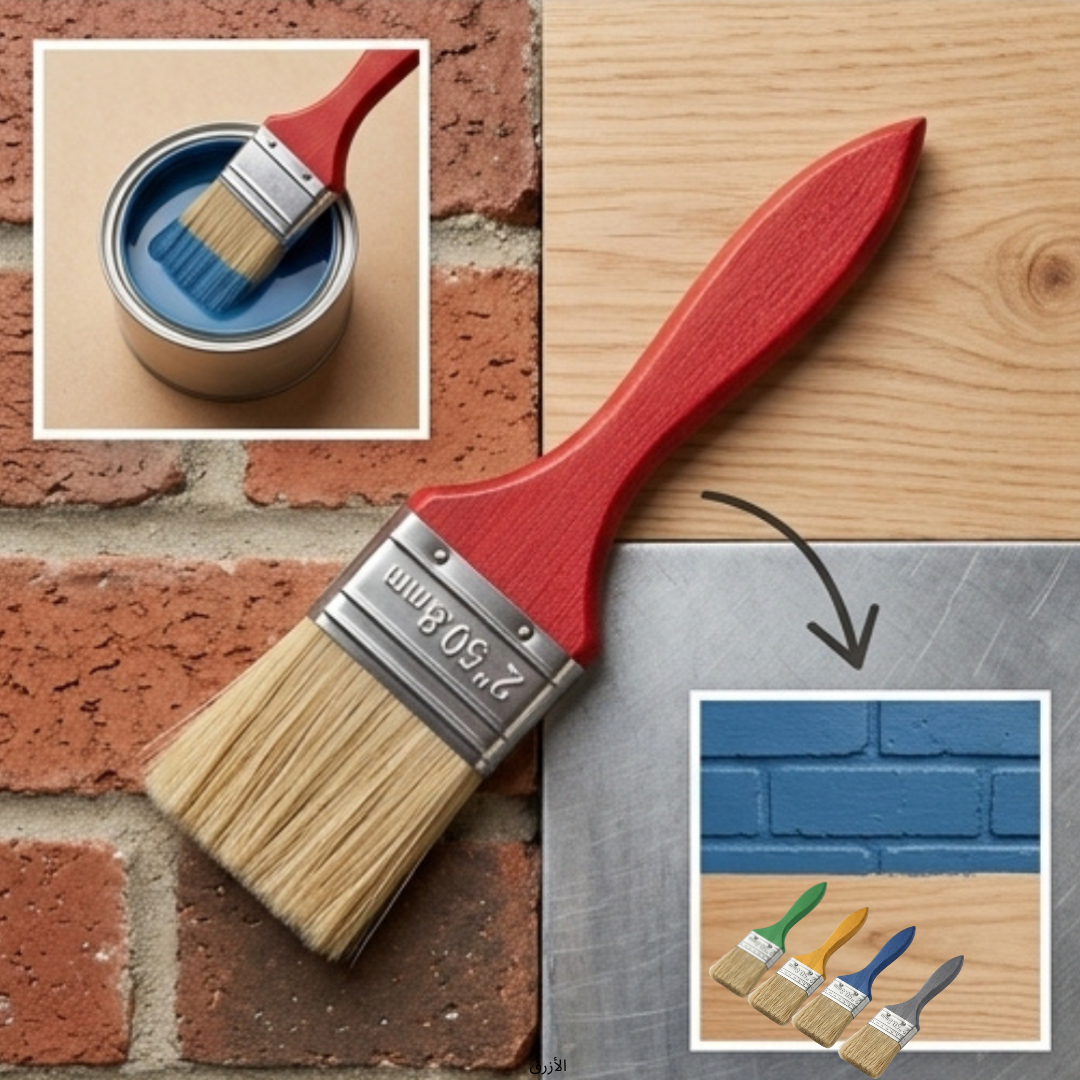 Pinceau Plat Universel – Pinceau de Peinture Polyvalent pour Travaux de Finition (couleur aléatoire)