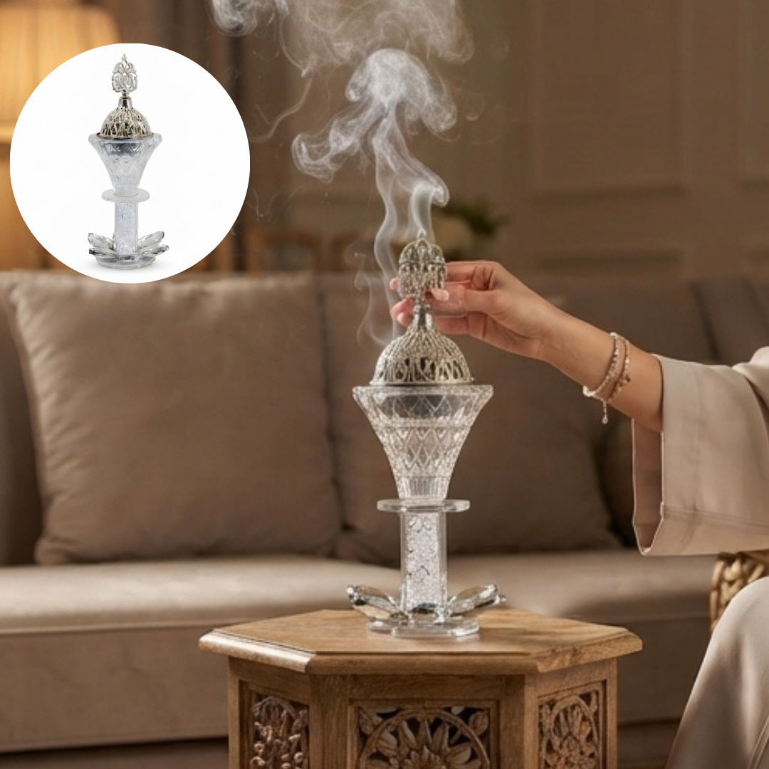 Diffuseur d’encens en cristal – Élégance raffinée et parfum captivant pour votre espace intérieur
