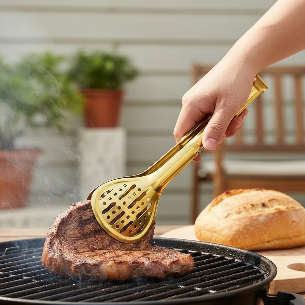 Pince de cuisine en inox pour viande et pâtisserie