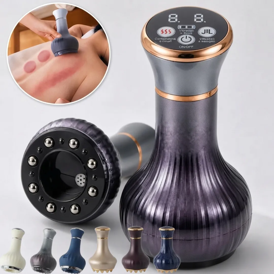 Appareil de massage électrique sous vide avec chauffage et vibration (couleur désigne aléatoire)