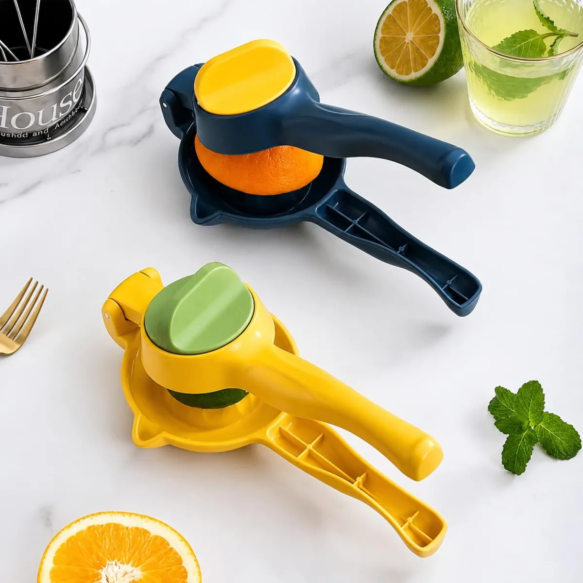 Presse-agrumes manuel portable avec séparateur de pulpe