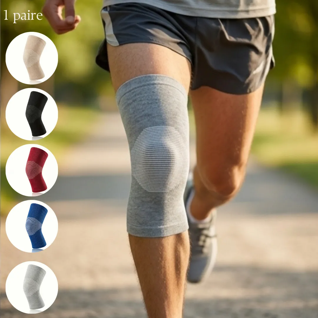 1 Paire de genouillères de compression en coton pour soutien du genou ( couleur aléatoire)