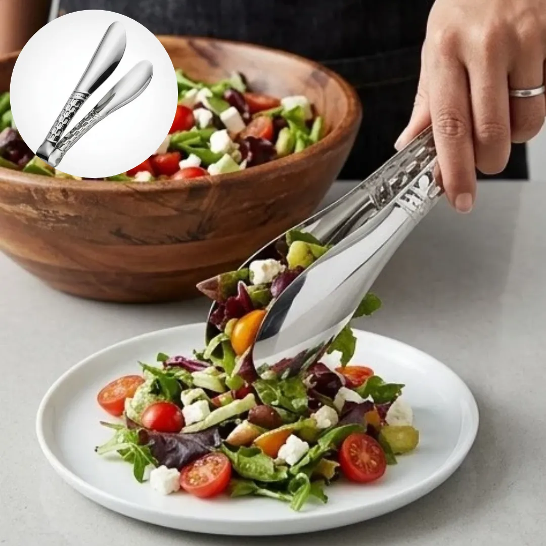 Pinces de service en acier inoxydable pour salade et buffet