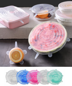 Couvercles d'emballage alimentaire en Silicone extensibles (colleur aléatoire)