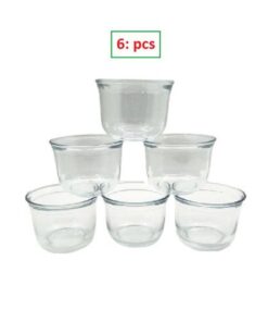 Lot de 6 Bols Transparents pour une Mise en Scène Chic de vos Bougies et Édulcorants